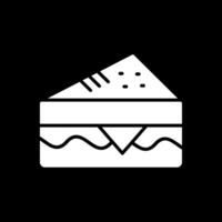 Sandwich Glyph Inverted Icon Design vector