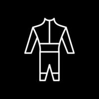 Wetsuit Line Inverted Icon Design vector