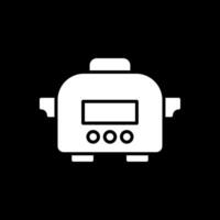 Slow Cooker Glyph Inverted Icon Design vector