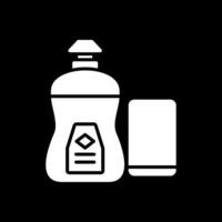 Dish Soap Glyph Inverted Icon Design vector