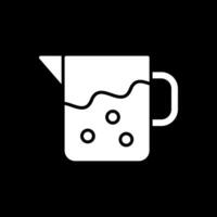 Pitcher Glyph Inverted Icon Design vector