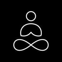 Yoga Line Inverted Icon Design vector