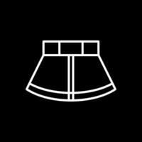 Skirt Line Inverted Icon Design vector