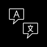 Languages Line Inverted Icon Design vector