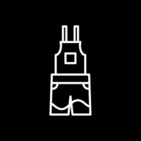 Dungarees Line Inverted Icon Design vector