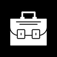 Briefcase Glyph Inverted Icon Design vector