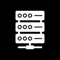 Server Glyph Inverted Icon Design vector