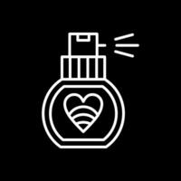 Perfume Line Inverted Icon Design vector