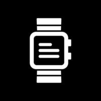 Watch Glyph Inverted Icon Design vector