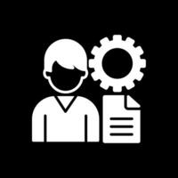 Management Glyph Inverted Icon Design vector