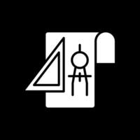 Interior Design Glyph Inverted Icon Design vector