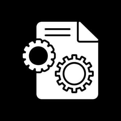 Settings Glyph Inverted Icon Design