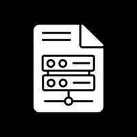 Server Glyph Inverted Icon Design vector