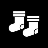 Socks Glyph Inverted Icon Design vector