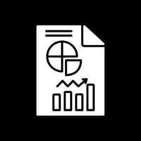 Analytics Glyph Inverted Icon Design vector