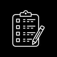 Writing Line Inverted Icon Design vector