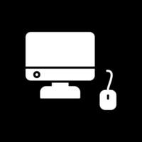 Computer Glyph Inverted Icon Design vector