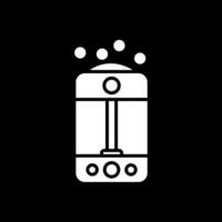 Humidifier Glyph Inverted Icon Design vector