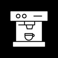 Coffee Machine Glyph Inverted Icon Design vector