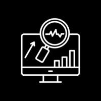 System Monitoring Line Inverted Icon Design vector