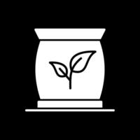 Fertilizer Glyph Inverted Icon Design vector