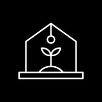 Greenhouse Line Inverted Icon Design vector