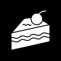 Cake Slice Glyph Inverted Icon Design vector