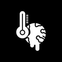 Global Warming Glyph Inverted Icon Design vector