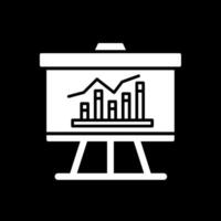 Business Graph Glyph Inverted Icon Design vector