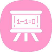 Blackboard Glyph Curve Icon Design vector