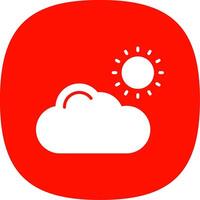 Cloud Glyph Curve Icon Design vector