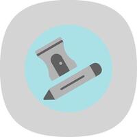 Sharpener Flat Curve Icon Design vector