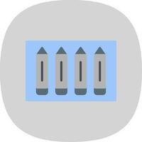 Pencil Flat Curve Icon Design vector