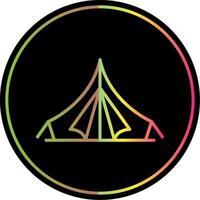 Tent Line Gradient Due Color Icon Design vector