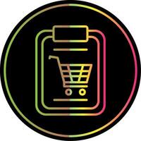 Shopping Line Gradient Due Color Icon Design vector