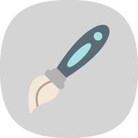 Paint Brush Flat Curve Icon Design vector