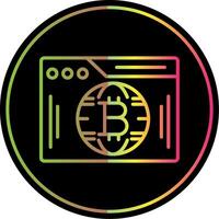 Bitcoin Web Line Gradient Due Color Icon Design vector