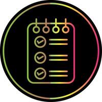 Check List Line Gradient Due Color Icon Design vector