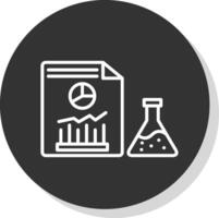 Chemical Analysis Glyph Due Circle Icon Design vector
