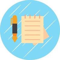 Documents Flat Circle Icon Design vector