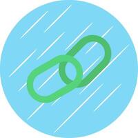 cadena plano circulo icono diseño vector