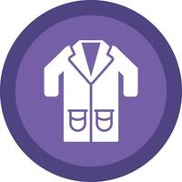 Lab Coat Glyph Due Circle Icon Design vector