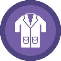 Lab Coat Glyph Due Circle Icon Design vector