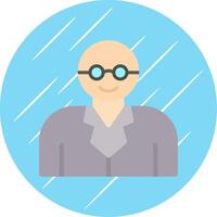 Professor Flat Circle Icon Design vector