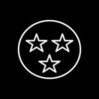 Stars Line Inverted Icon Design vector