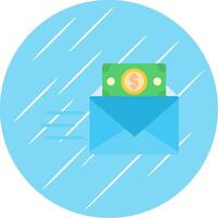 Bribe Flat Circle Icon Design vector
