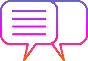Dialog Line Gradient Icon Design vector