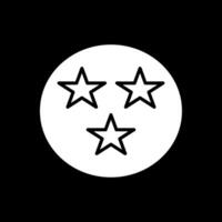 Stars Glyph Inverted Icon Design vector