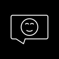 Happy Line Inverted Icon Design vector