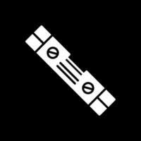 Spirit Level Glyph Inverted Icon Design vector